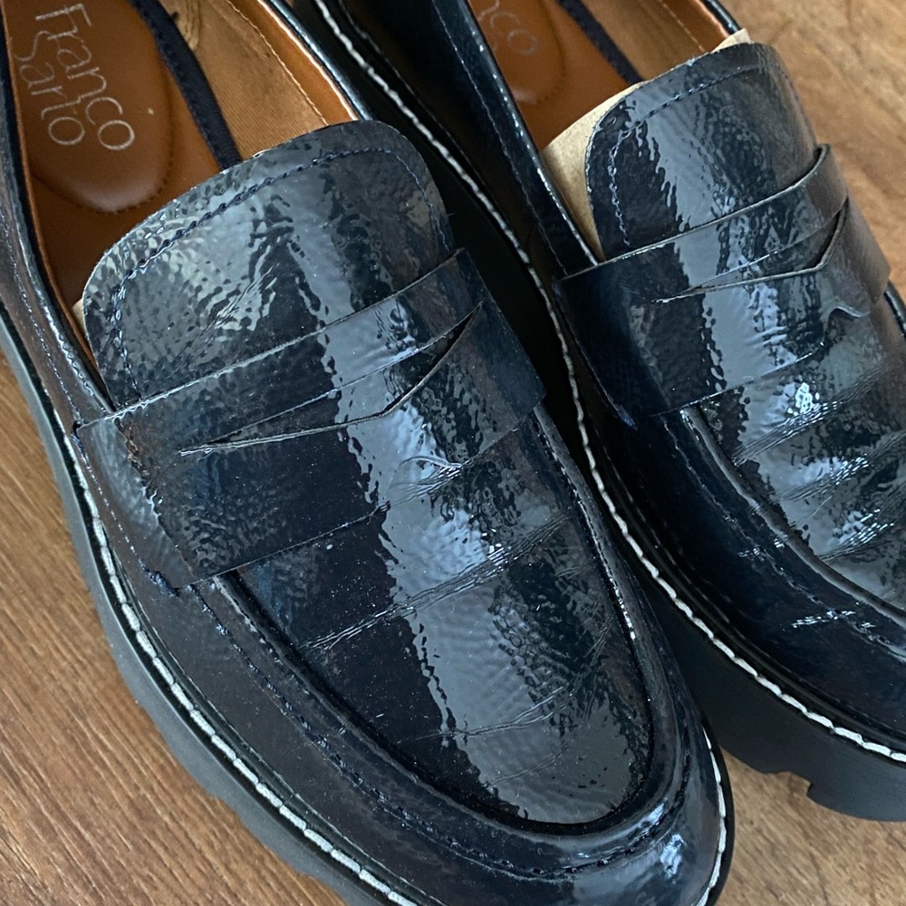 Franco Sarto NWT Dark Blue Loafers - Picture 3 of 4